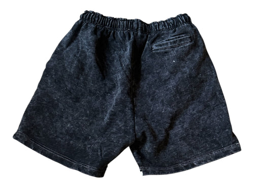 Acid Washed Black/White Shorts